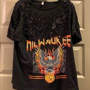 Top shop sequin shirt